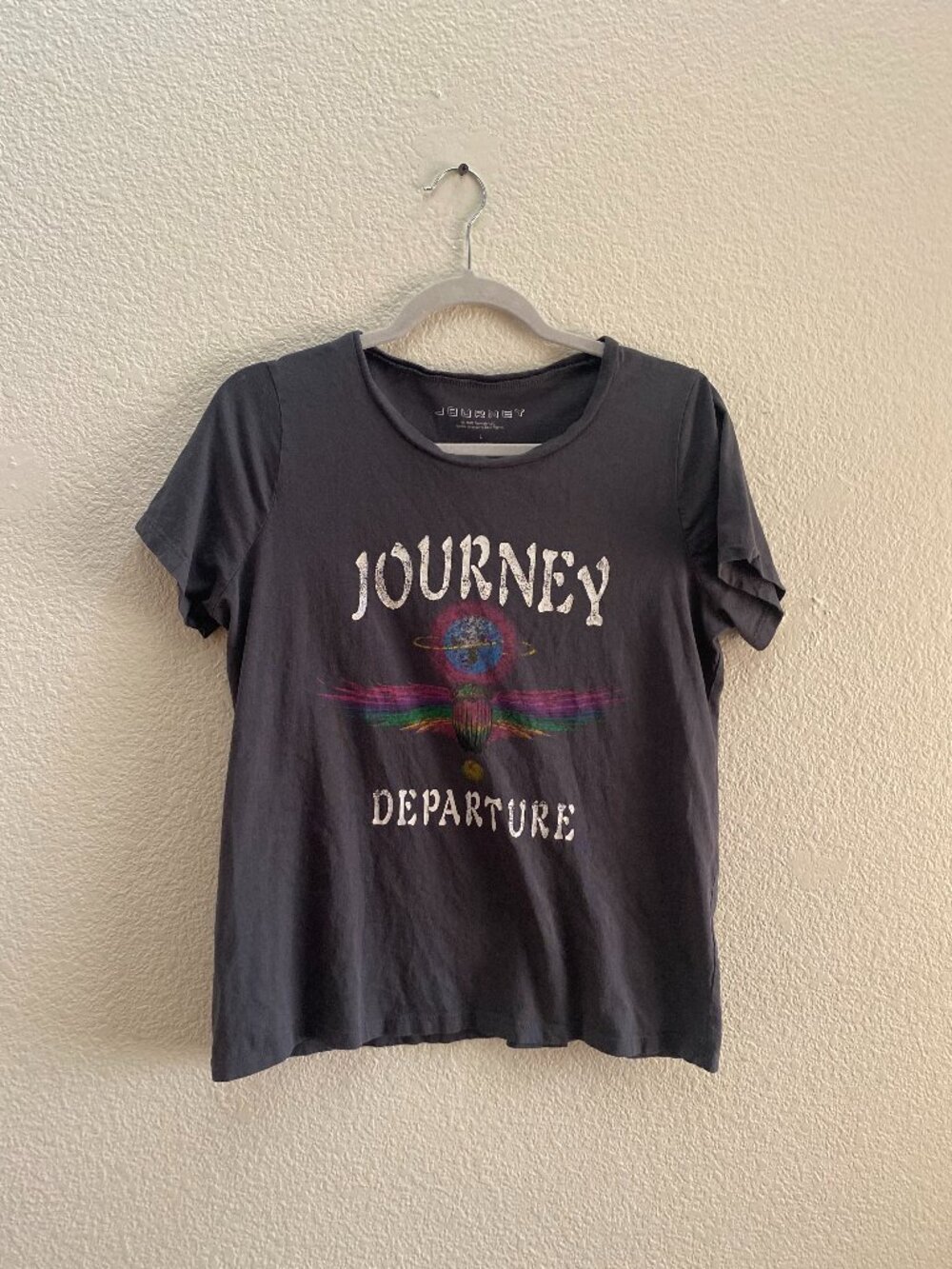 EUC Journey Departure 2020 Band Tour T-Shirt Women's Large Gray Color